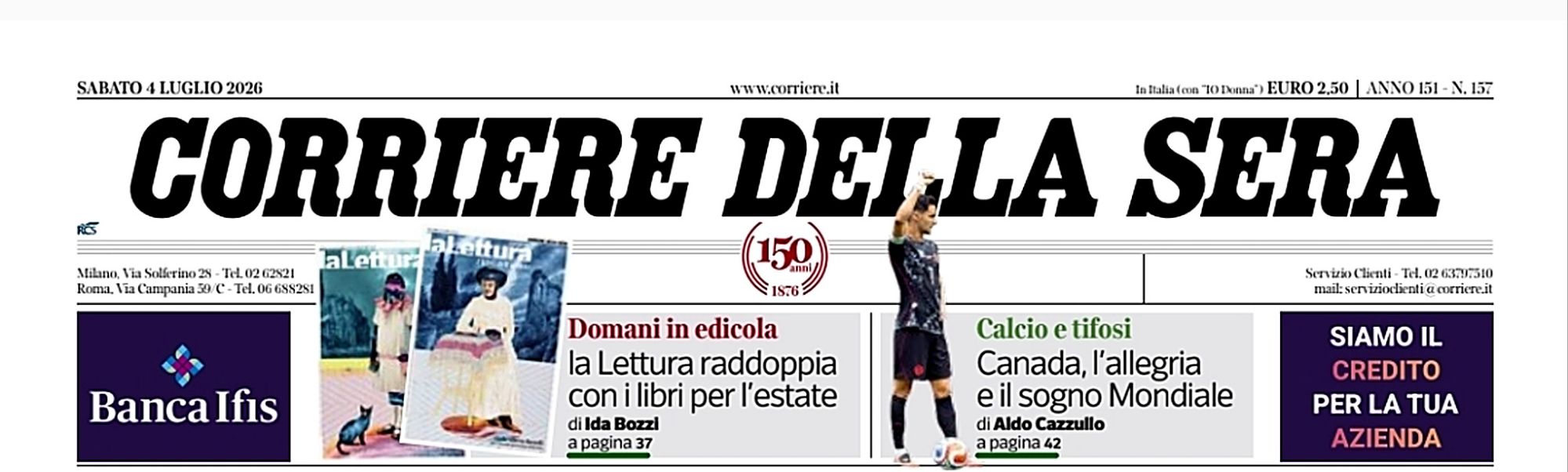 Corriere della Sera - 4 luglio 2026
