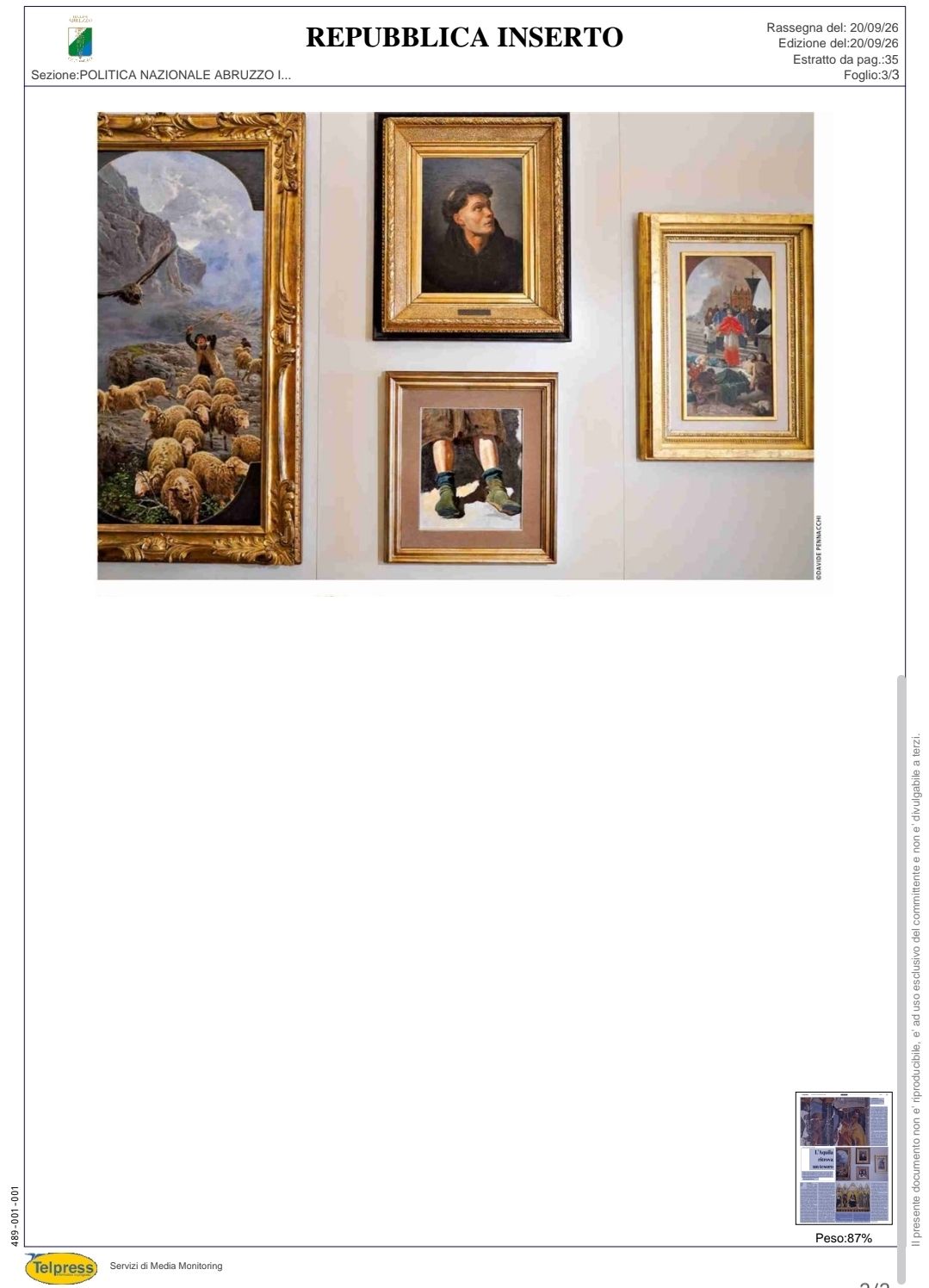 la Repubblica, 20 settembre 2026 - Le opere di Teofilo Patini, pagina 3